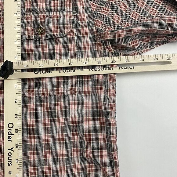Carhartt Multicolor Plaid Short Sleeve Button Up Shirt Pockets Sz M 100% Cotton - Picture 3 of 9